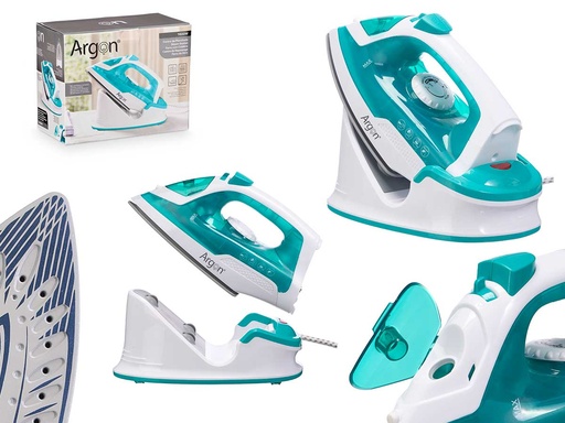 Plancha inalámbrica con base cerámica verde 1600W: ¡sin cables!