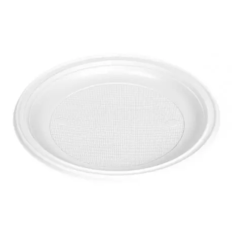 Plato Plástico Crema Llano 20,5cm