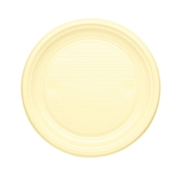 Plato Plástico Crema Llano 20,5cm