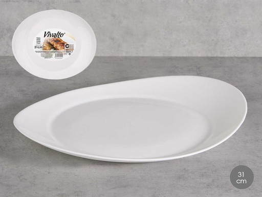 Plato carne opal ovalado 31cm: Elegancia y resistencia para tu mesa