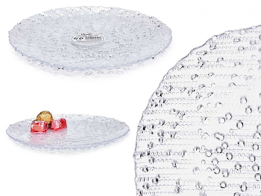 Plato cristal bits 24cm: Elegante y versátil para tu mesa diaria