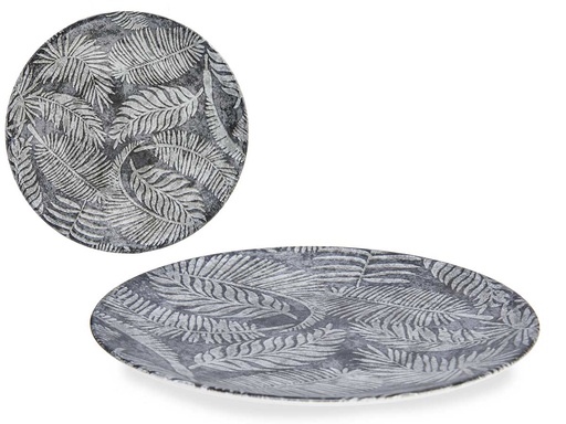 Plato de porcelana llano de 26 cm, elegante diseño en hoja