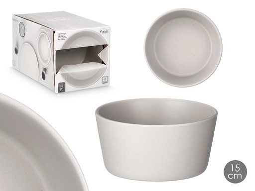 Plato hondo 15 cm liso gris: elegancia y funcionalidad para tu mesa
