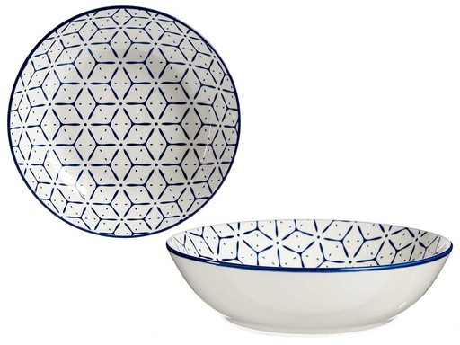 Plato hondo 20cm griego azul: Elegancia y funcionalidad en tu mesa