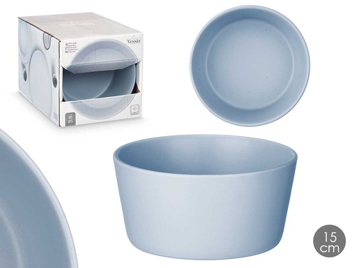 Plato hondo liso azul de 15 cm: elegancia y funcionalidad en tu mesa