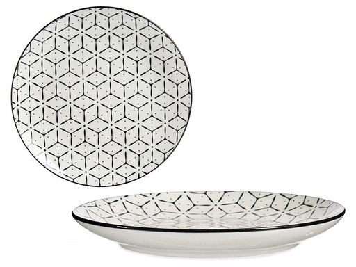 Plato llano 24cm griego negro: Elegancia y estilo en tu mesa