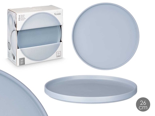 Plato llano 26 cm liso azul: Elegancia y versatilidad en tu mesa