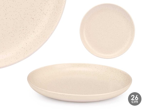 Plato llano moteado crema: elegancia y versatilidad en tu mesa