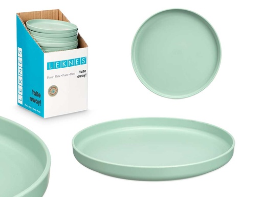 Plato llano verde de 19,5 cm: elegancia y versatilidad en tu mesa
