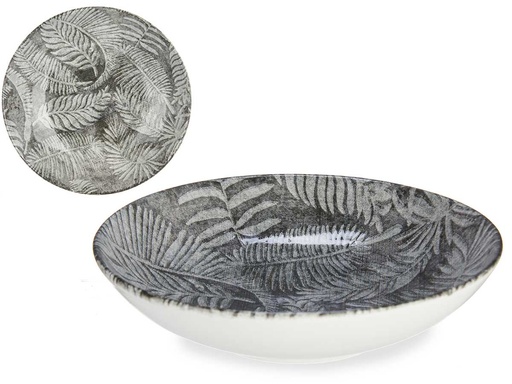 Plato porcelana hondo 21cm hoja: elegante y funcional para tu mesa