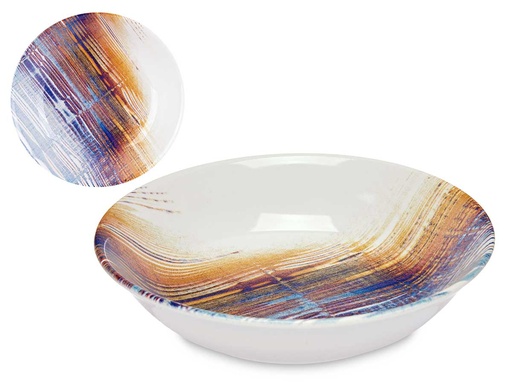 Plato porcelana hondo 21cm rayas: elegancia y funcionalidad en tu mesa