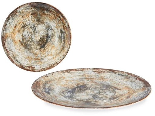 Plato porcelana llano marrón piedra: elegancia y durabilidad