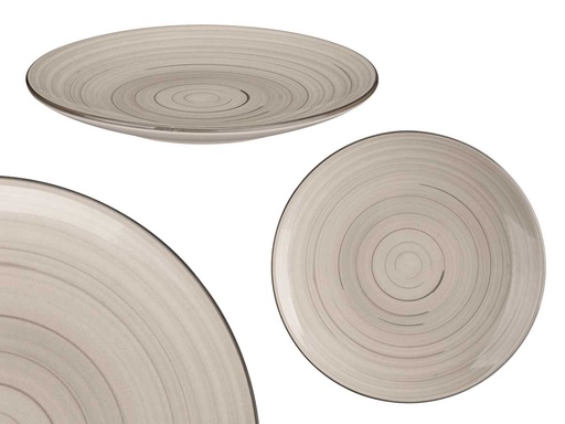 Plato postre 19 cm espiral gris: Elegancia y estilo en tus mesas