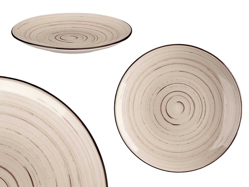 Plato postre 19 cm espiral tierra: Elegancia y estilo en tu mesa