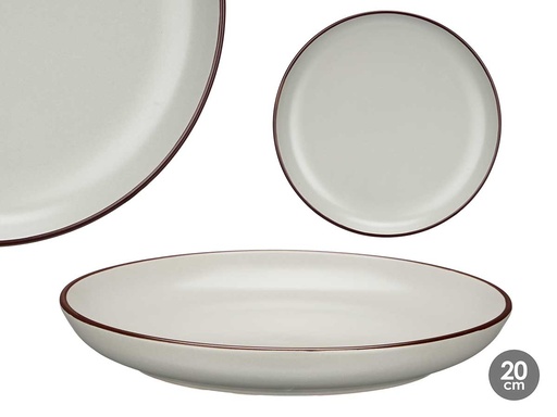 Plato postre 20 cm gris: Elegante y versátil para cualquier ocasión