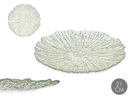 Plato postre turquesa de 21 cm: elegancia y color en tu mesa