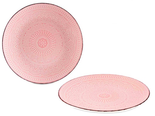 Plato relieve llano rosa: elegancia y versatilidad para tu mesa