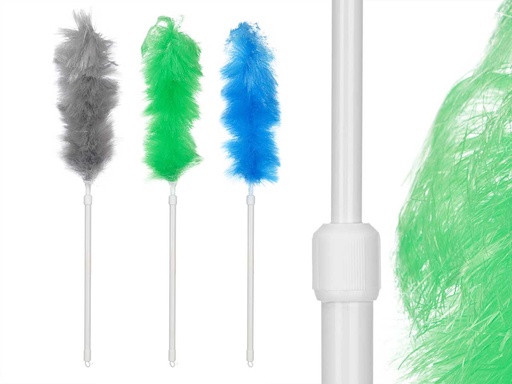 Plumero extensible surtido en 3 colores: limpieza fácil y divertida