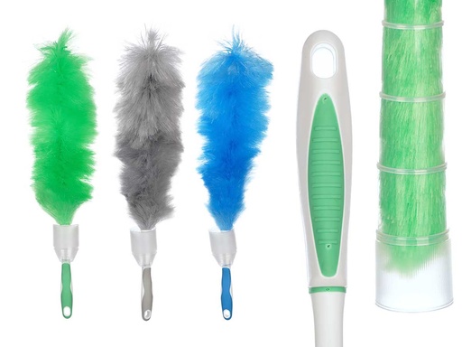 Plumero surtido en 3 colores: limpieza divertida y eficiente
