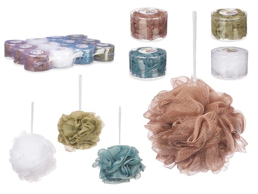 Pompon baño PVC box: 4 coloridos surtidos oscuros para tu hogar
