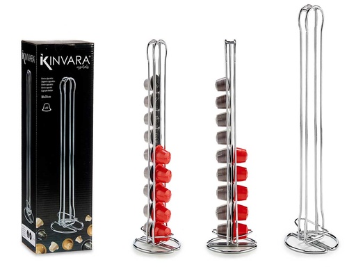Portacápsulas doble de inox para 20 cápsulas de café pequeñas