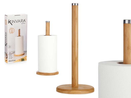 Portarrollo acero bambú: Estilo y elegancia para tu baño moderno