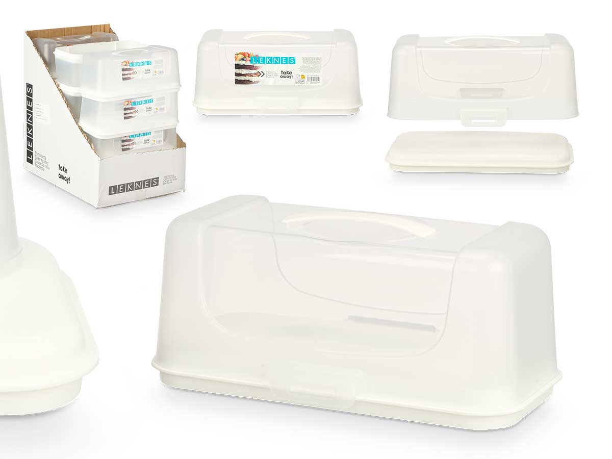Portatarta rectangular blanco: Elegancia y frescura para tus postres
