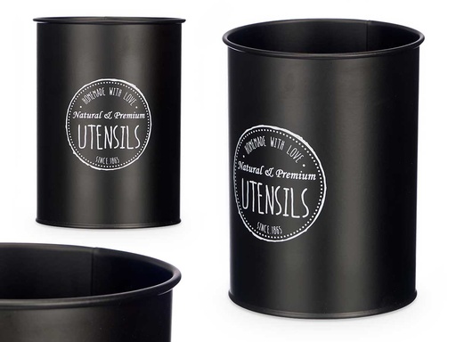 Portautensilios acero negro: elegancia y organización en tu cocina