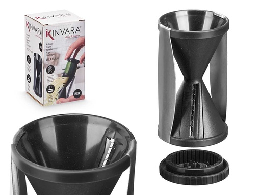 Rallador cónico negro: Diseño ergonómico para cocinar fácil