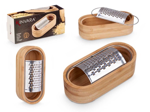 Rallador depósito bambú: Eco-amigable y práctico para tu cocina