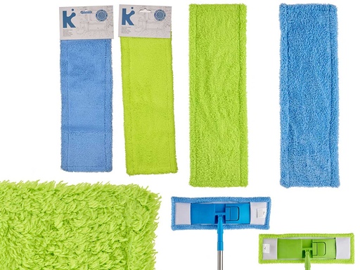 Recambio mopa paño surtido en 2 colores vivos para limpieza eficaz