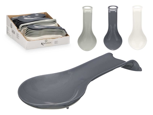 Reposacuchara plástico surtido 3 colores neutros, ideal para tu cocina