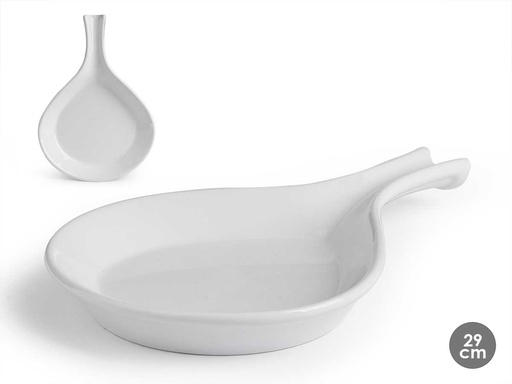 Reposacucharas de porcelana blanca: Elegancia y funcionalidad 29cm