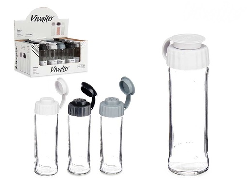 Salero cristal 112ml en varios colores - Elegante y funcional