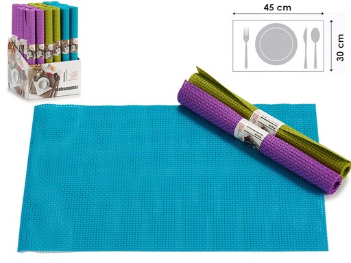 Salvamantel de Ratan Surtido en 3 Colores Vivos para tu Mesa