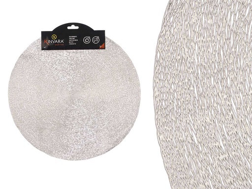 Salvamanteles Redondo Rayas Plateado: Elegancia y Protección