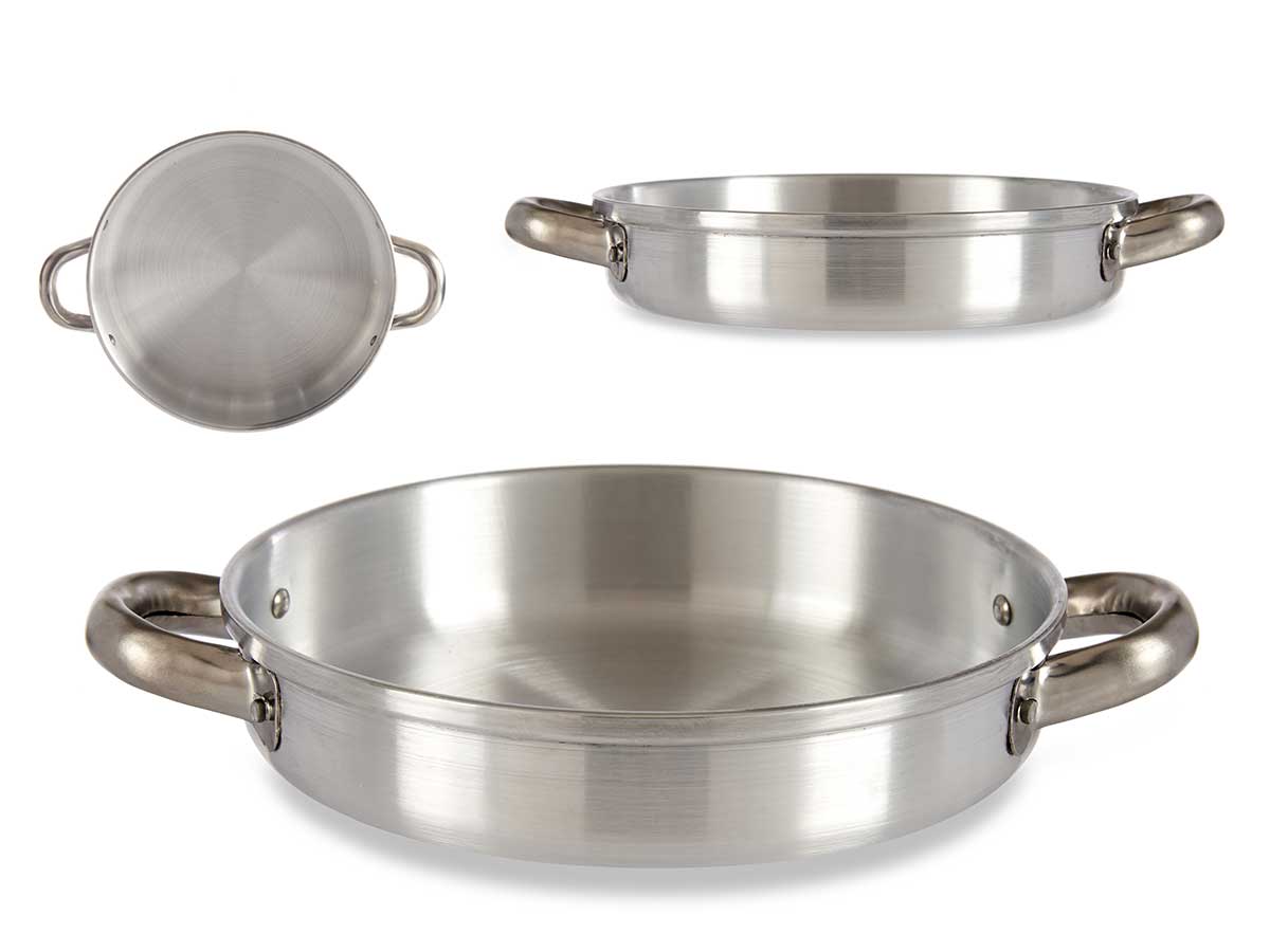 Sarten de aluminio con asas, ligera y durable de 20 cm