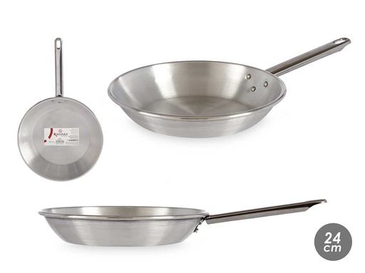 Sarten de aluminio con mango ergonómico para cocinar 24 cm
