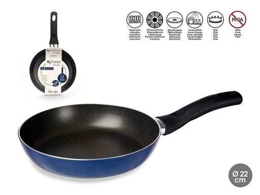 Sartén de aluminio azul de 20 cm: ligereza y durabilidad en cocina