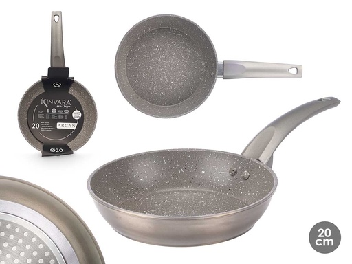 Sartén de inducción antiadherente de aluminio forjado de 20 cm