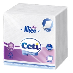 Servilletas 30x30 2C Blancas