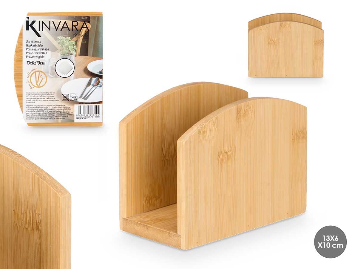Servilletero vertical de bambú: elegante y funcional para tu mesa