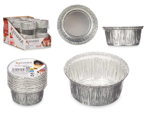 Set 10 moldes flan de aluminio redondo para disfrutar más postres