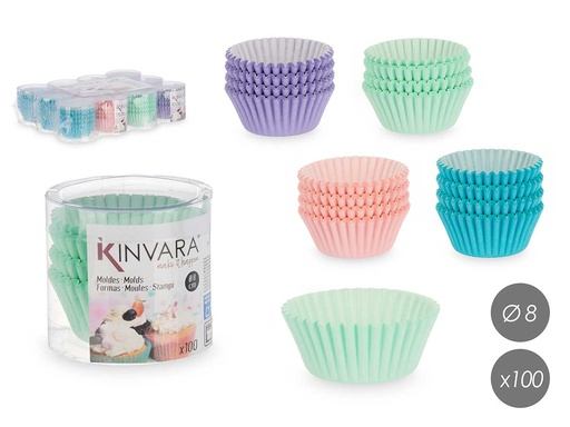 Set 100 Moldes de Papel para Repostería Surtido 8cm - ¡Crea Delicias!