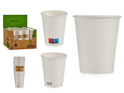 Set 15 vasos biodegradables de 240 ml: sostenibilidad y estilo