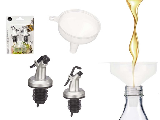 Set 2 Dosificadores Embudo Plata: Precisión y Estilo en tu Cocina