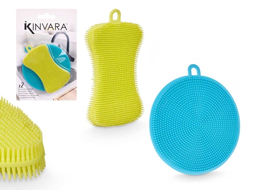 Set 2 estropajos silicona: Ecológicos, duraderos y resistentes