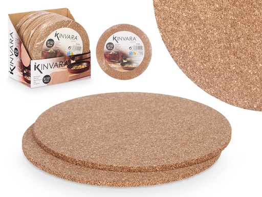 Set 2 salvamanteles de corcho redondo, perfectos para tu mesa