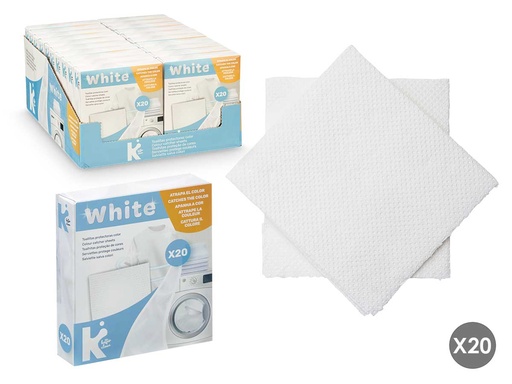 Set 20 toallitas atrapacolor para ropa blanca, cuida tus prendas