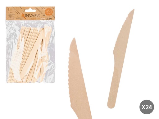 Set 24 cuchillos madera: Elegancia y resistencia para tu cocina